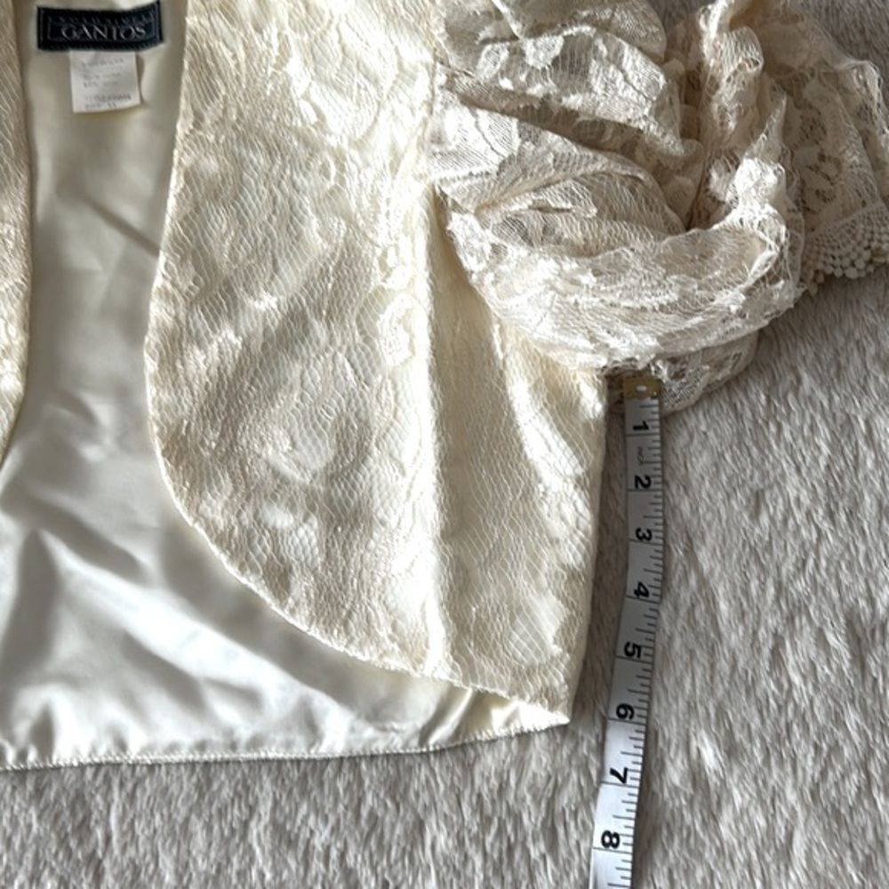 Vintage Gantos cropped lace bubble sleeve jacket - Picture 14 of 16